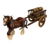 Ceramic Clydesdale Horse & Wagon