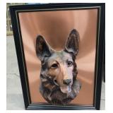 Copper Backed Framed Dog