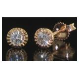 14kt Rose Gold 1/3 ct Diamond Stud Earrings