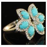 Natural 4.63 ct Sleeping Beauty Turquoise Ring