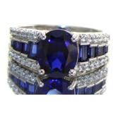 Stunning Oval 4.70 ct Sapphire Dinner Ring