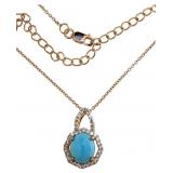 Natural 3.02 ct Sleeping Beauty Turquoise Necklace