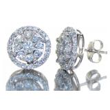 10kt Gold 1.00 ct Round Brilliant Diamond Earrings