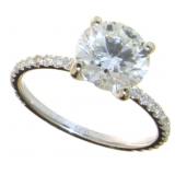 14kt Gold 2.61 ct VS Brilliant Lab Diamond Ring