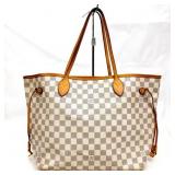 Louis Vuitton LV Tote Bag Neverfull MM Azur White