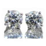 14kt Gold 2.60 ct VS Lab Diamond Stud Earrings