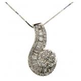 14kt Gold Brilliant 1.00 ct Diamond Necklace