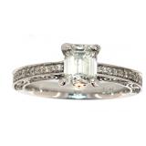 14k Gold 1.31 ct Emerald Cut VS Lab Diamond Ring