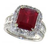 14kt Gold 6.66 ct Ruby & Diamond Ring