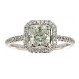 14k Gold 1.21 ct Cushion Cut VS Lab Diamond Ring