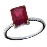 14kt Gold 2.91 ct Ruby & Diamond Ring