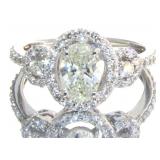 14kt Gold 1.65 ct VS1 Brilliant Lab Diamond Ring