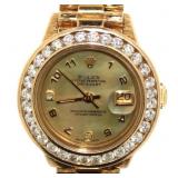 18kt Gold Oyster Datejust Lady President Rolex