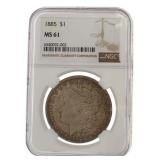 1885 MS61 - Morgan Silver Dollar