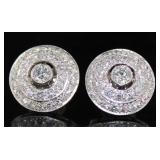 Platinum Brilliant 3.68 ct Diamond Earrings