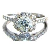 14K White Gold 2.00 ct Round Diamond Ring