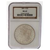 1881 S - MS63 Morgan Silver Dollar
