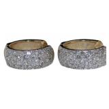 14kt Gold Brilliant 1.50 ct Huggie Hoop Earrings