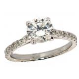 14kt Gold 1.69 ct Brilliant VS1 Lab Diamond Ring