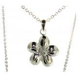 Diamond Accent Flower Pendant