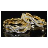 Diamond Accent Infinity Hoop Earrings