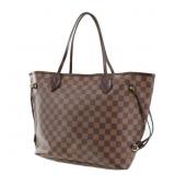 Louis Vuitton Neverfull Tote Bag Damier Brown