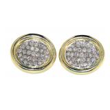 14kt Gold 2.00 ct French Lock Diamond Earrings