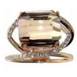 14kt Gold 9.24 ct Tourmaline & Diamond Ring