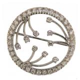 14kt Gold Brilliant 1.89 ct Diamond Brooch