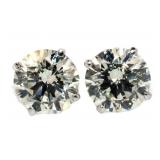14k Gold 4.66 ct Brilliant VS Lab Diamond Earrings