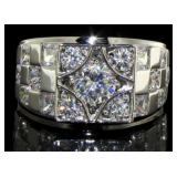 Quality 1.50 ct White Topaz Designer Ring