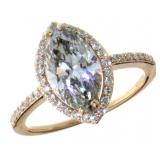 14kt Gold 2.38 ct VS Lab Diamond Ring