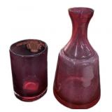 Cranberry Guest Water Set