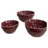 Huge Apple Design 3 Pc Mixing Bowls