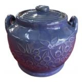 Blue Pottery Cookie Jar