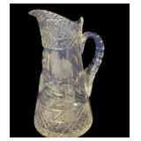 10.5 " Etched Glass Pitcher