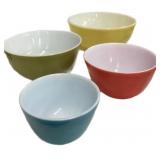 (4) Pc Pyrex Primary Mixing Bowl Set