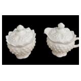 Fenton Hobnail Cream & Sugar