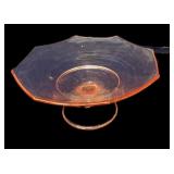 4 x 10 " Pink Glass Bowl