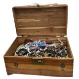 Estate Cedar Jewelry Box w