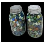 Blue Ball Mason Jar Marbles