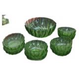 Huge 9 Pc Green Salad Bowl Set