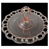 11 " Pink Tidbit Dish