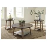 Ashley T221 Raebecki Round Coffee & 2 End Tables