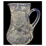 8 " Crystal Pitcher (See Small Chip)