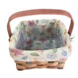 7 " Square Longaberger Dbl Lined Basket