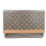 Louis Vuitton LV Clutch Bag Brown Monogram
