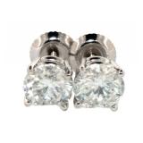 14k Gold 2.22 ct Round Brilliant Diamond Earrings