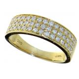 14kt Gold Brilliant 1/2 ct Pave Diamond Ring