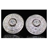 Platinum Brilliant 3.68 ct Diamond Earrings